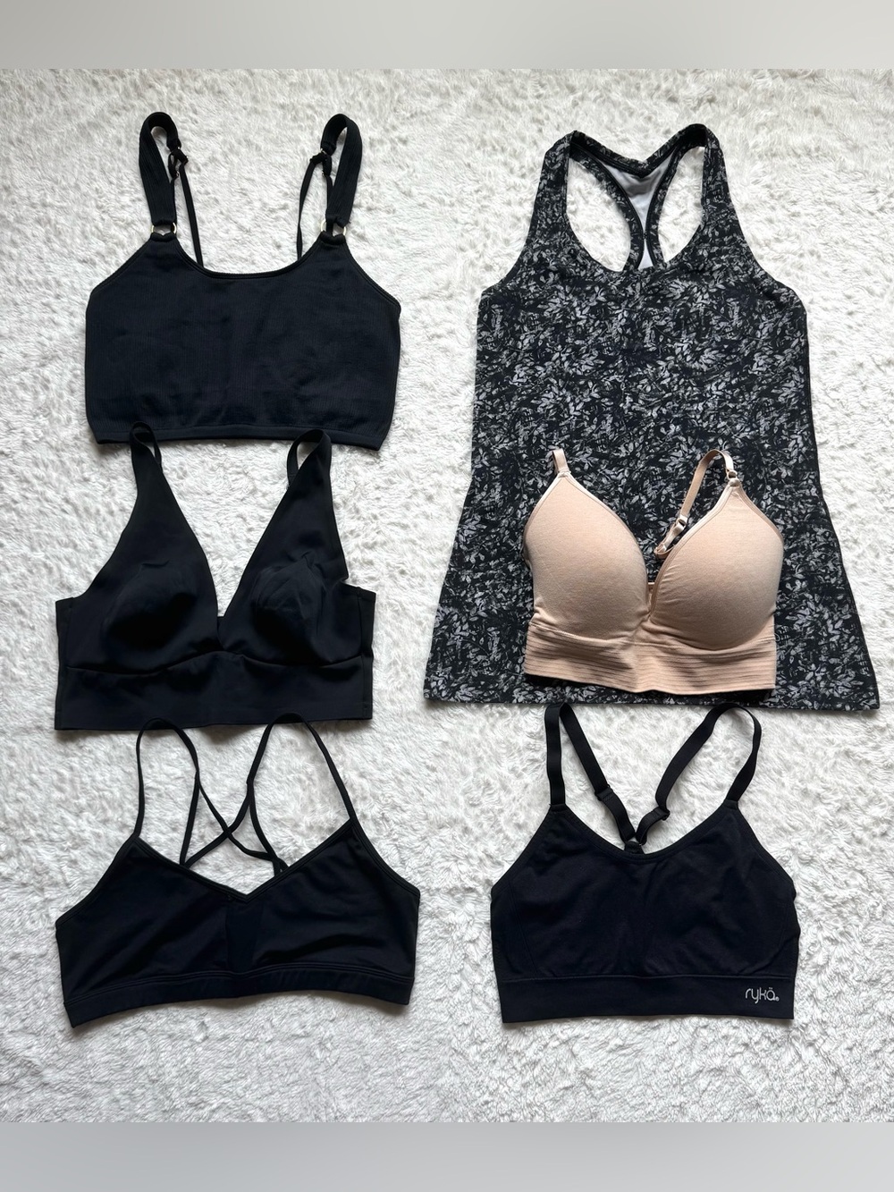 Sport Bra Bralette Top Bundle Lot 6 Size M Lululemon Auden Ryka Aerie Crz Yoga